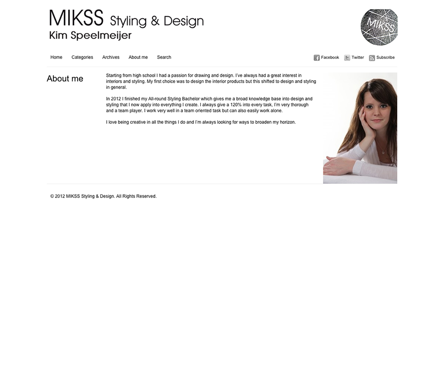 MIKSS Styling & Design – Website